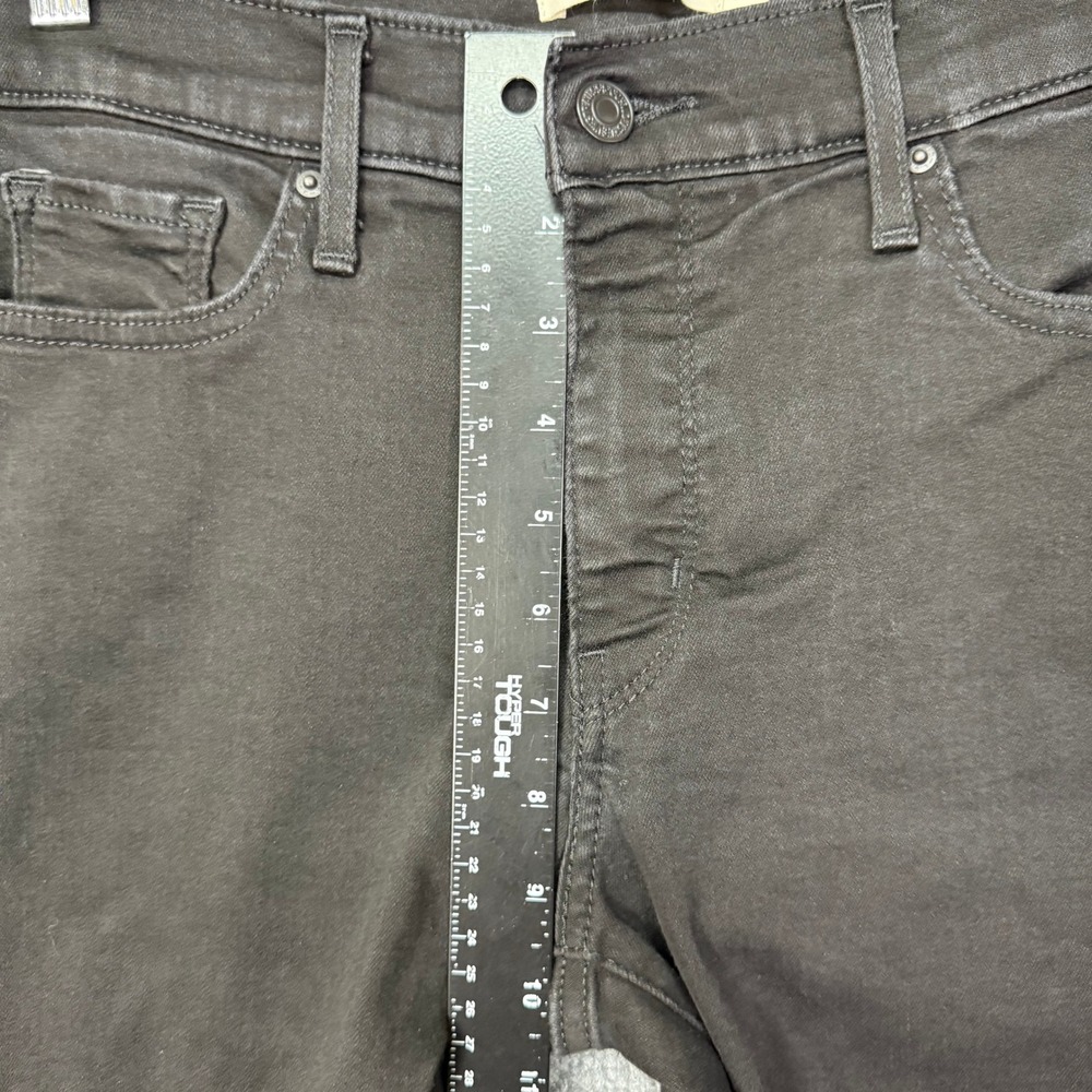 Levis 314 Shaping Straight Jeans Womens 29 Black Mid Rise Stretch Denim 30x31 - Picture 9 of 14
